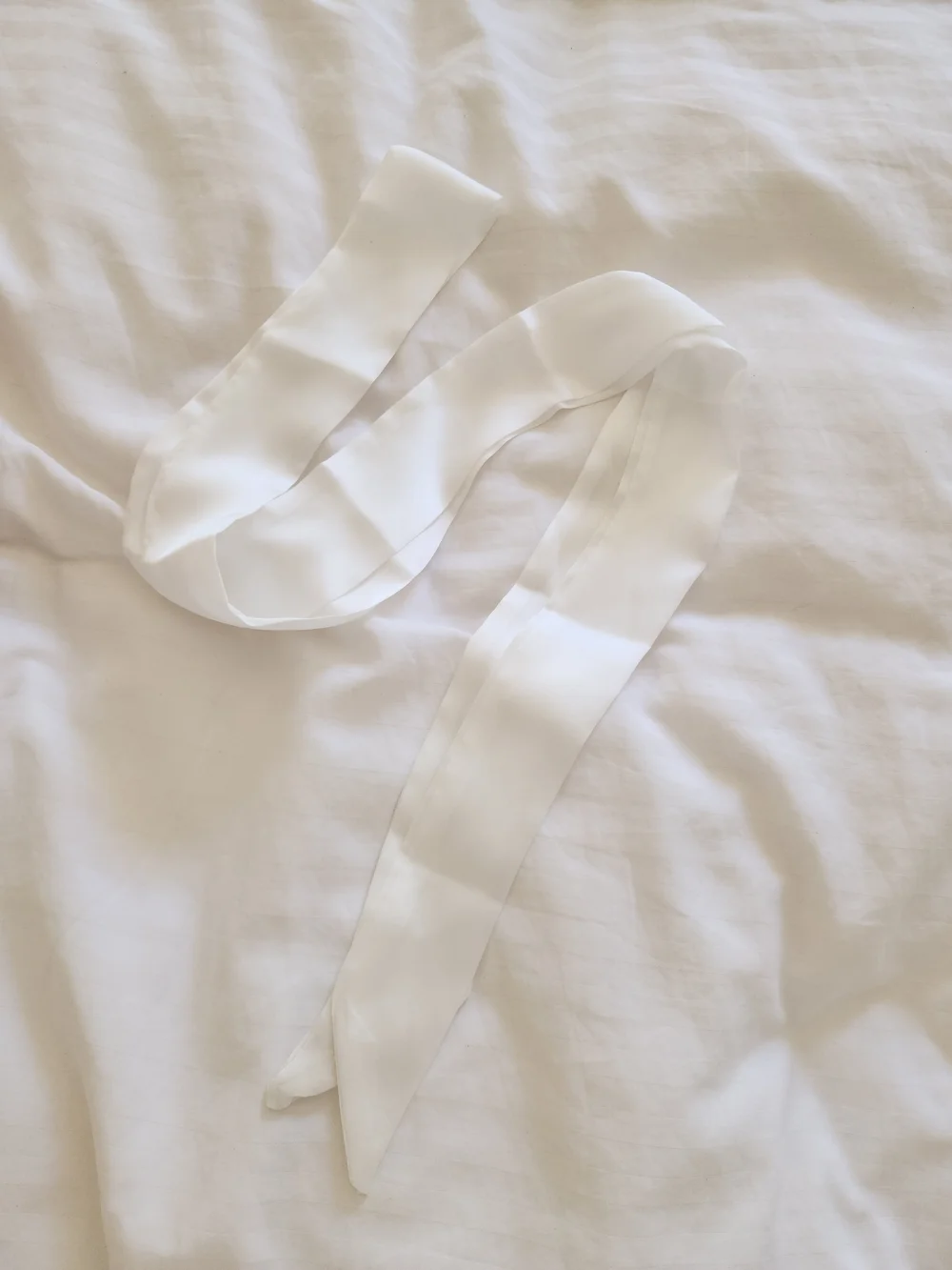 Nordstrom White Lightweight Hair Scarf Tie